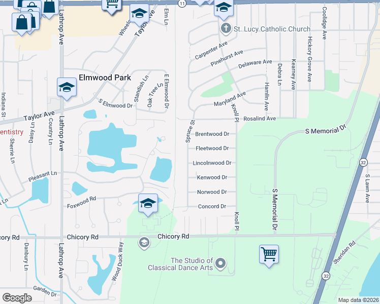 map of restaurants, bars, coffee shops, grocery stores, and more near 2914 Lincolnwood Drive in Racine
