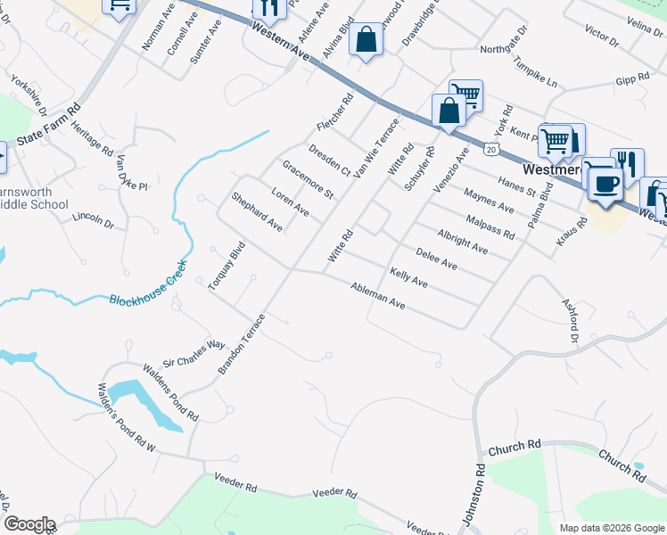 map of restaurants, bars, coffee shops, grocery stores, and more near 36 Ableman Avenue in Albany
