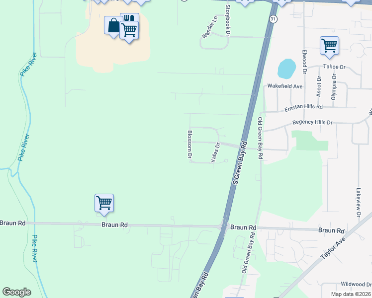 map of restaurants, bars, coffee shops, grocery stores, and more near 3742 Blossom Drive in Mount Pleasant