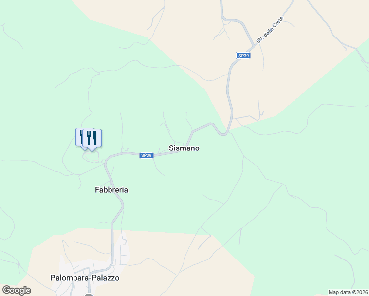 map of restaurants, bars, coffee shops, grocery stores, and more near 71 Strada Provinciale 39 in Sismano