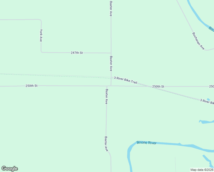 map of restaurants, bars, coffee shops, grocery stores, and more near 2500 Baxter Avenue in Eagle Grove