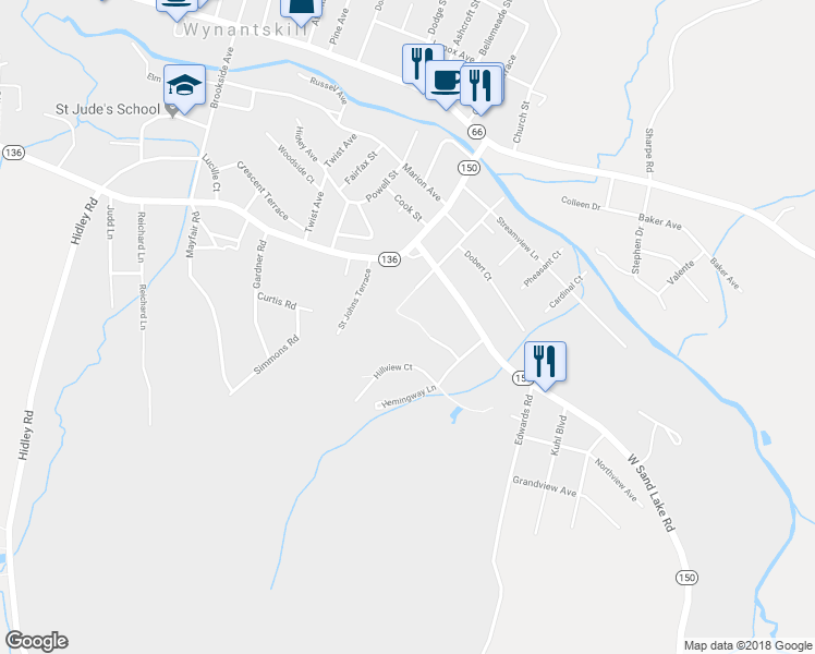 map of restaurants, bars, coffee shops, grocery stores, and more near 405 Sharpe Avenue in Wynantskill