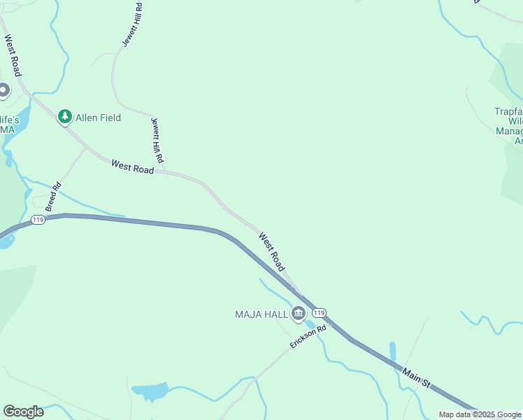 map of restaurants, bars, coffee shops, grocery stores, and more near 131 West Road in Ashby