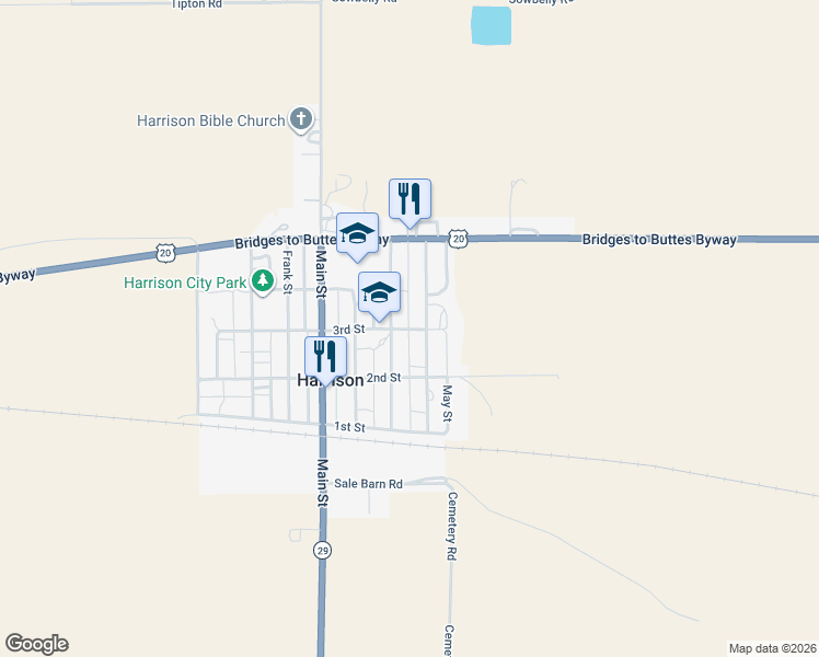 map of restaurants, bars, coffee shops, grocery stores, and more near 336 3rd Street in Harrison