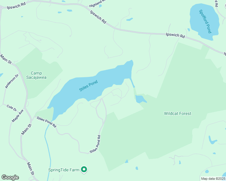 map of restaurants, bars, coffee shops, grocery stores, and more near 114 Stiles Pond Road in Boxford