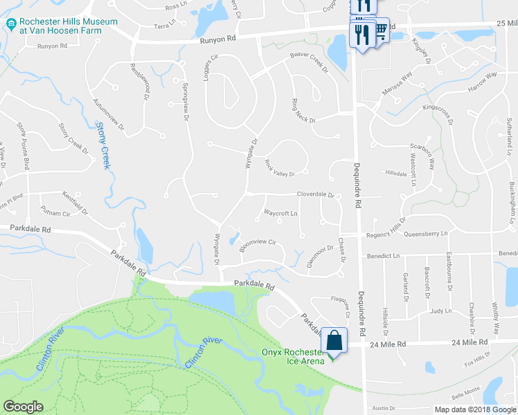 map of restaurants, bars, coffee shops, grocery stores, and more near 633 Appoline Court in Rochester