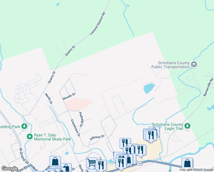 map of restaurants, bars, coffee shops, grocery stores, and more near 111 Josephine Drive in Cobleskill