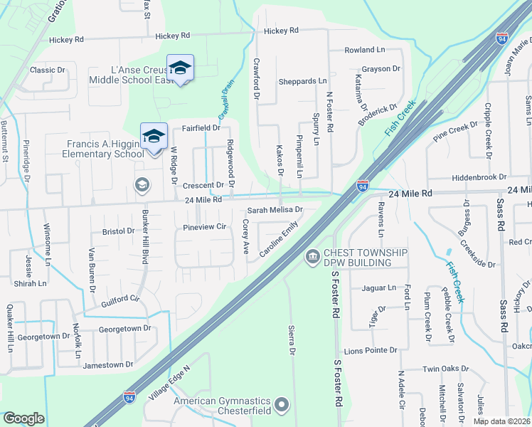 map of restaurants, bars, coffee shops, grocery stores, and more near 30685 Sarah Melisa Drive in New Baltimore