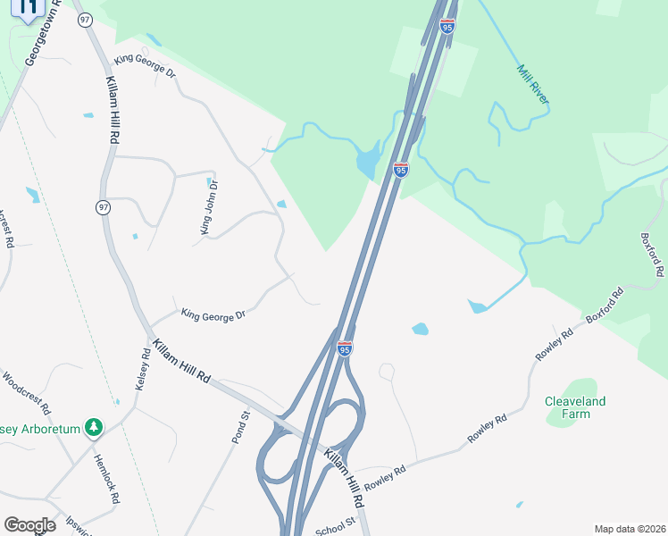 map of restaurants, bars, coffee shops, grocery stores, and more near 14 King Edward Court in Boxford