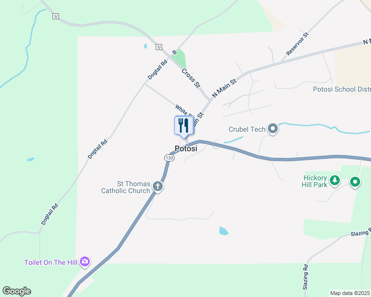map of restaurants, bars, coffee shops, grocery stores, and more near in Potosi