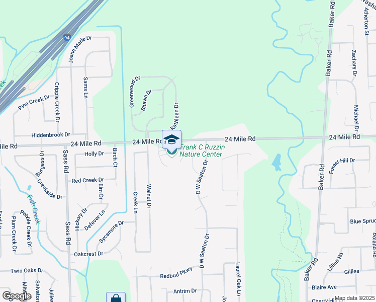 map of restaurants, bars, coffee shops, grocery stores, and more near 52981 Sequoia Trail in New Baltimore