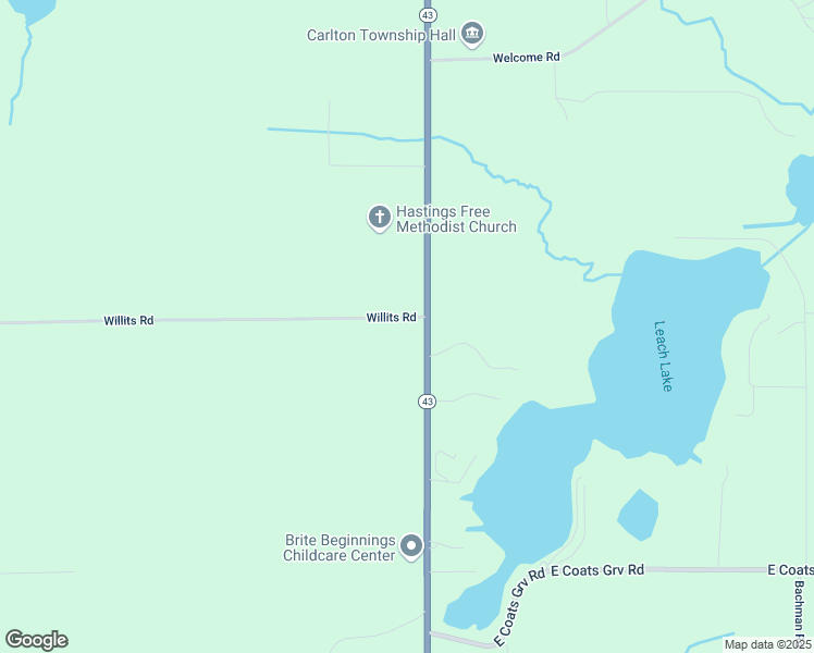 map of restaurants, bars, coffee shops, grocery stores, and more near 49 Willits Road in Hastings