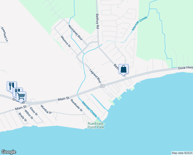 map of restaurants, bars, coffee shops, grocery stores, and more near 10511 Bayonne Court in St. Clair County