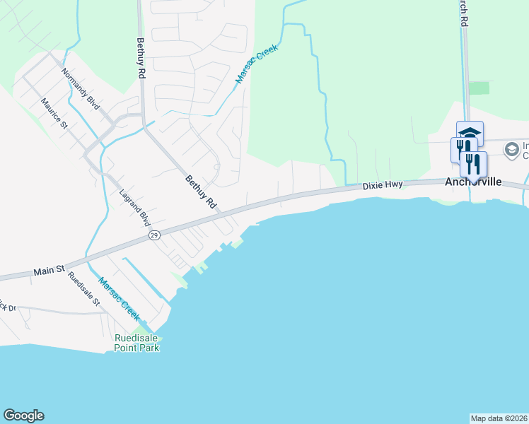 map of restaurants, bars, coffee shops, grocery stores, and more near 10245 Dixie Highway in St. Clair County