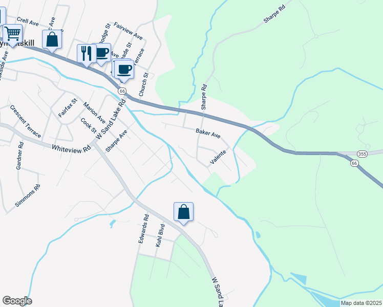 map of restaurants, bars, coffee shops, grocery stores, and more near 6 Stephen Drive in Wynantskill