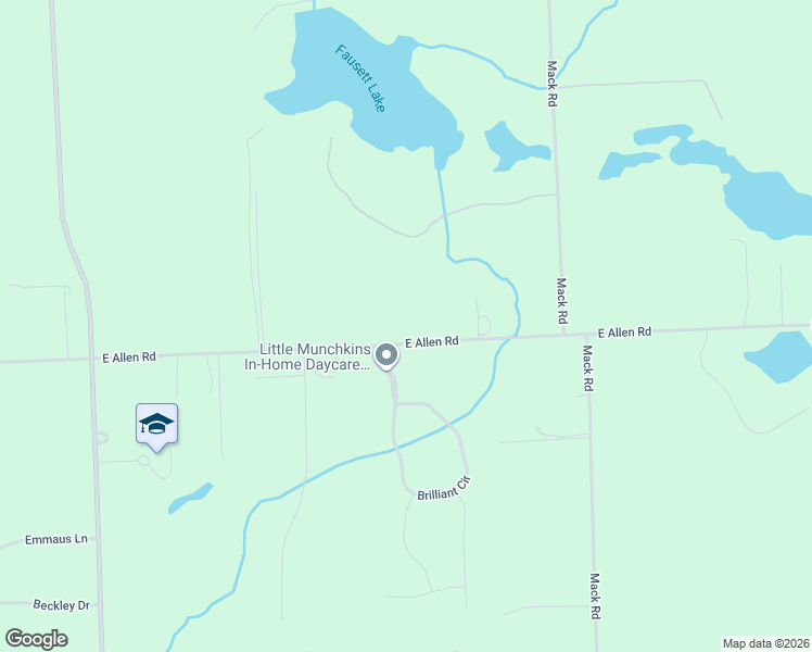 map of restaurants, bars, coffee shops, grocery stores, and more near 4627 East Allen Road in Howell