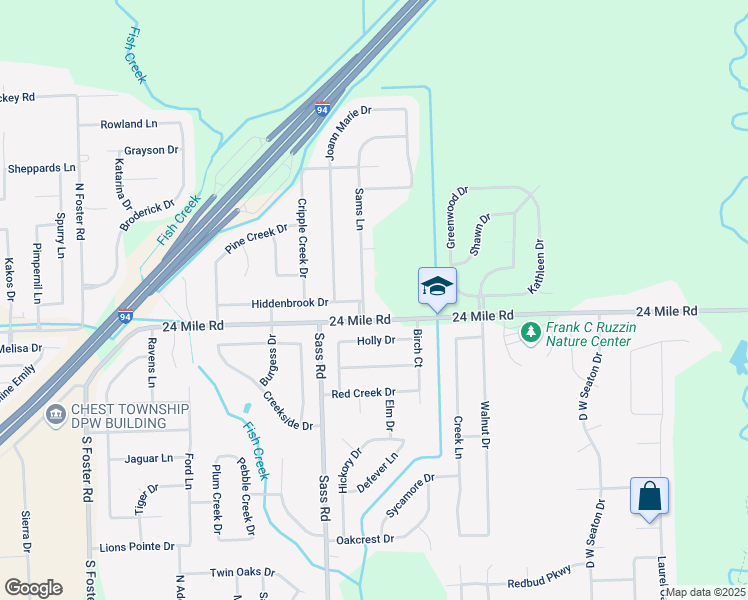map of restaurants, bars, coffee shops, grocery stores, and more near 32061 Holly Drive in New Baltimore