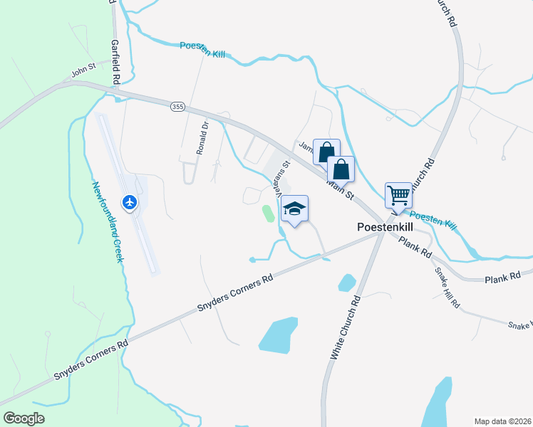 map of restaurants, bars, coffee shops, grocery stores, and more near 1 Veterans Street in Poestenkill