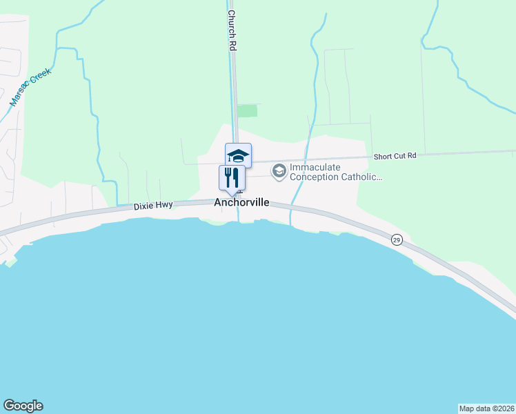 map of restaurants, bars, coffee shops, grocery stores, and more near 9774 Dixie Highway in St. Clair County