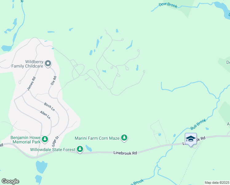 map of restaurants, bars, coffee shops, grocery stores, and more near 2 Southpoint Lane in Ipswich