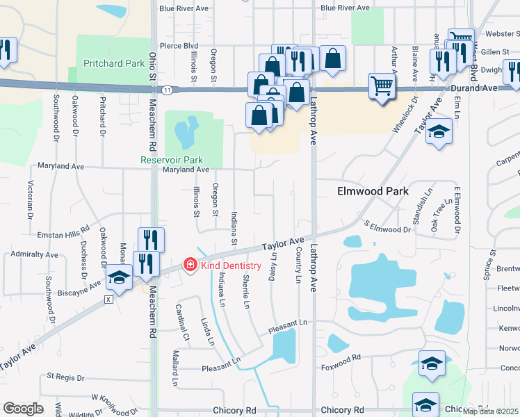 map of restaurants, bars, coffee shops, grocery stores, and more near 3419 Kentucky Street in Racine