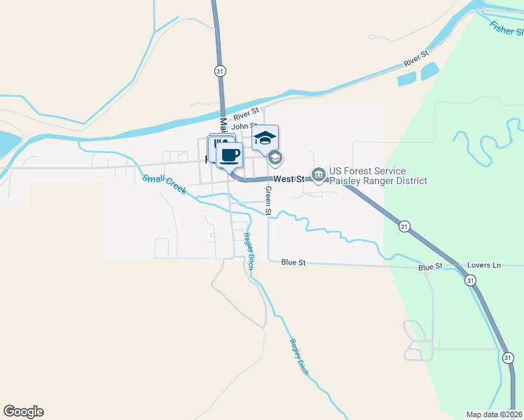 map of restaurants, bars, coffee shops, grocery stores, and more near 145 Green Street in Paisley