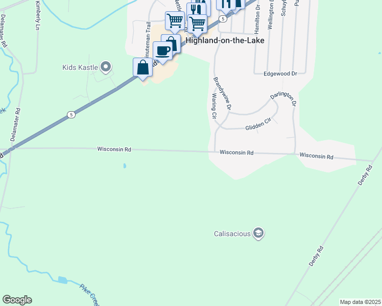 map of restaurants, bars, coffee shops, grocery stores, and more near in Erie County