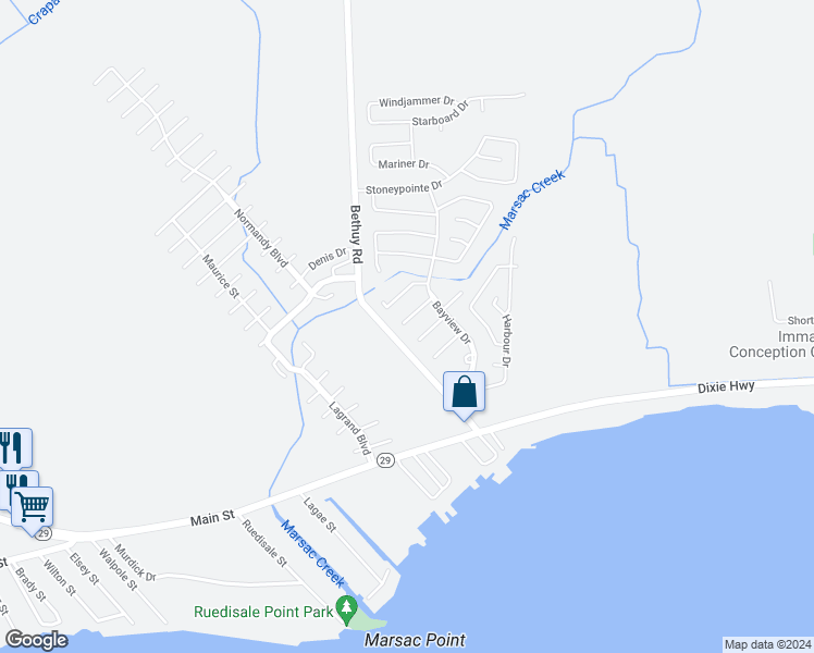 map of restaurants, bars, coffee shops, grocery stores, and more near 9965 Diamond Rock Court in St. Clair County