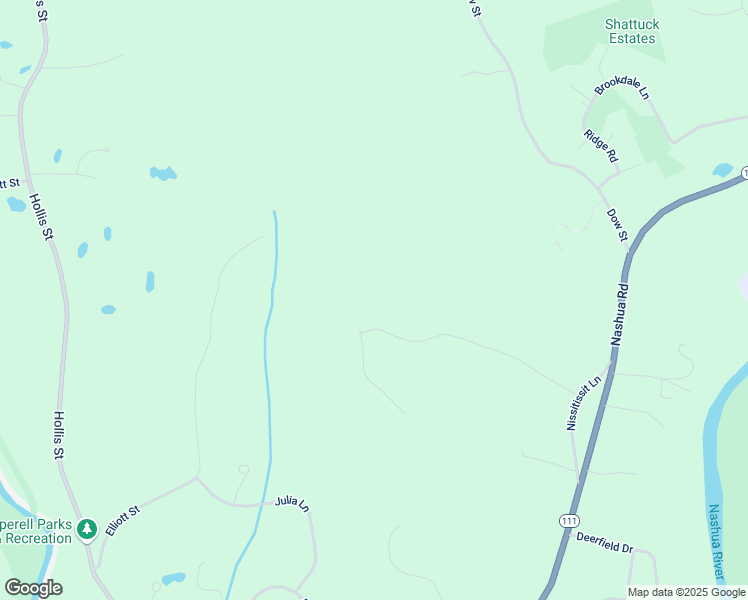 map of restaurants, bars, coffee shops, grocery stores, and more near 25 Pierce Street in Pepperell