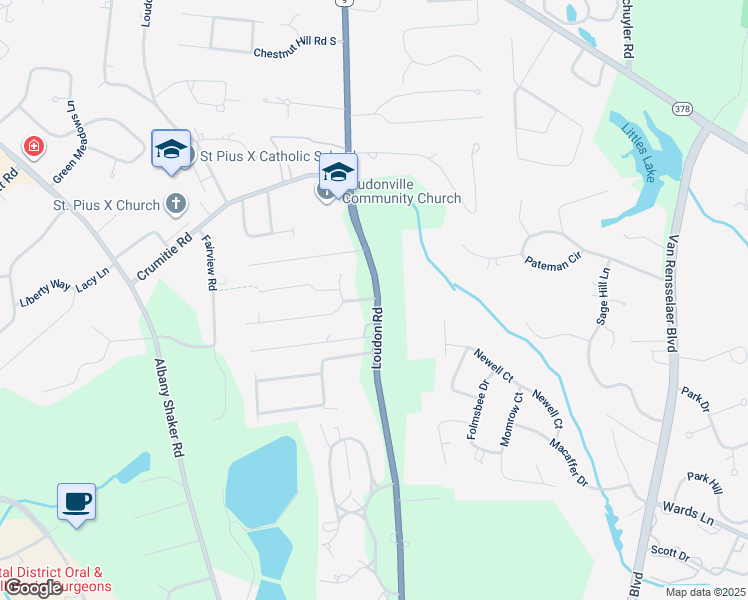 map of restaurants, bars, coffee shops, grocery stores, and more near 352 U.S. 9 in Albany