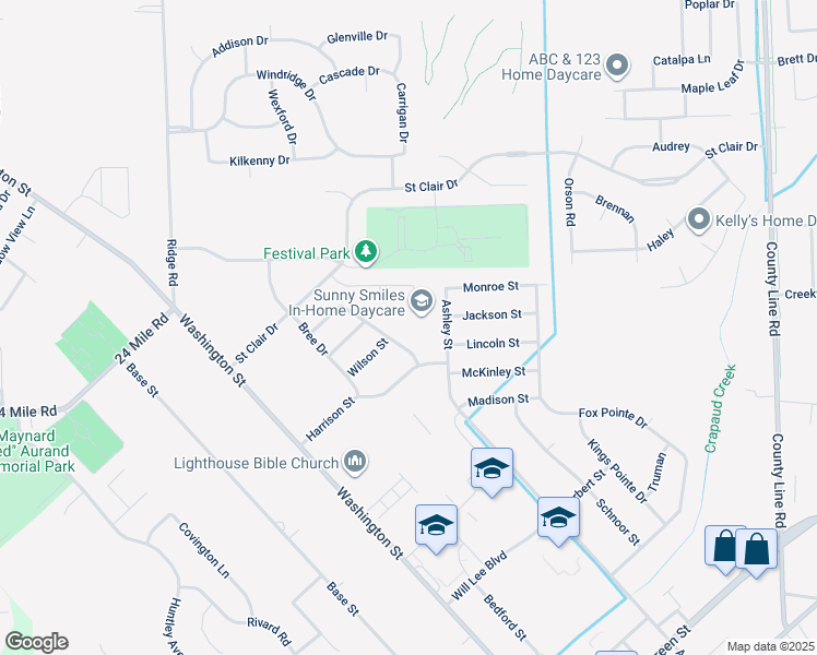 map of restaurants, bars, coffee shops, grocery stores, and more near 35596 Brooke Court in New Baltimore