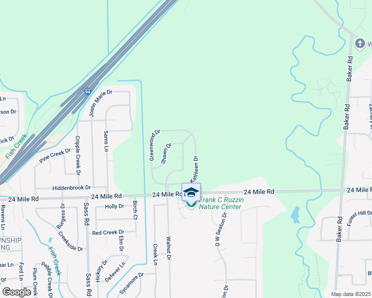 map of restaurants, bars, coffee shops, grocery stores, and more near 53326 Forestglade Drive in New Baltimore