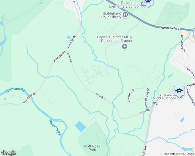 map of restaurants, bars, coffee shops, grocery stores, and more near 20 Brookedge in Guilderland