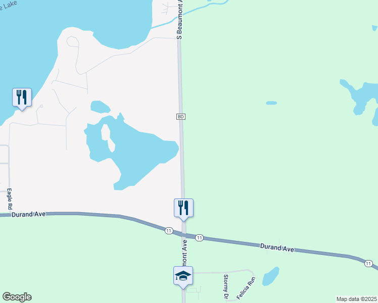 map of restaurants, bars, coffee shops, grocery stores, and more near 3321 South Beaumont Avenue in Kansasville