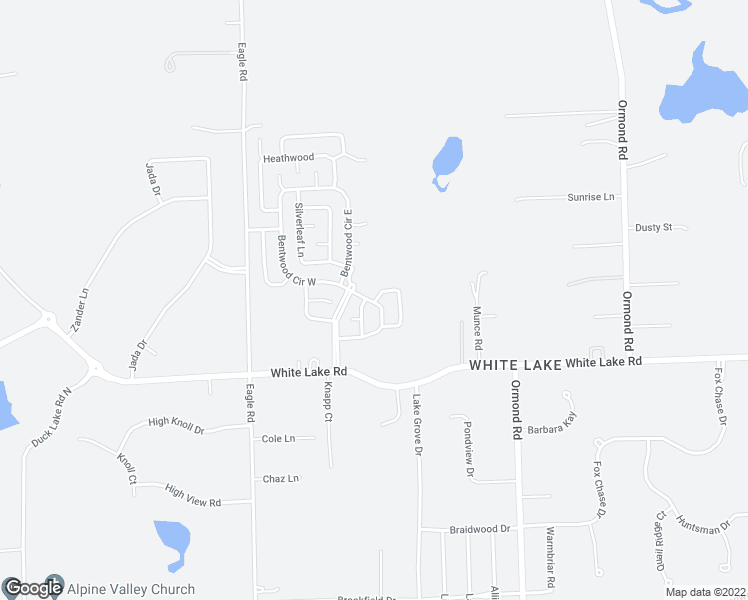 map of restaurants, bars, coffee shops, grocery stores, and more near 5942 Briarwood in White Lake charter Township