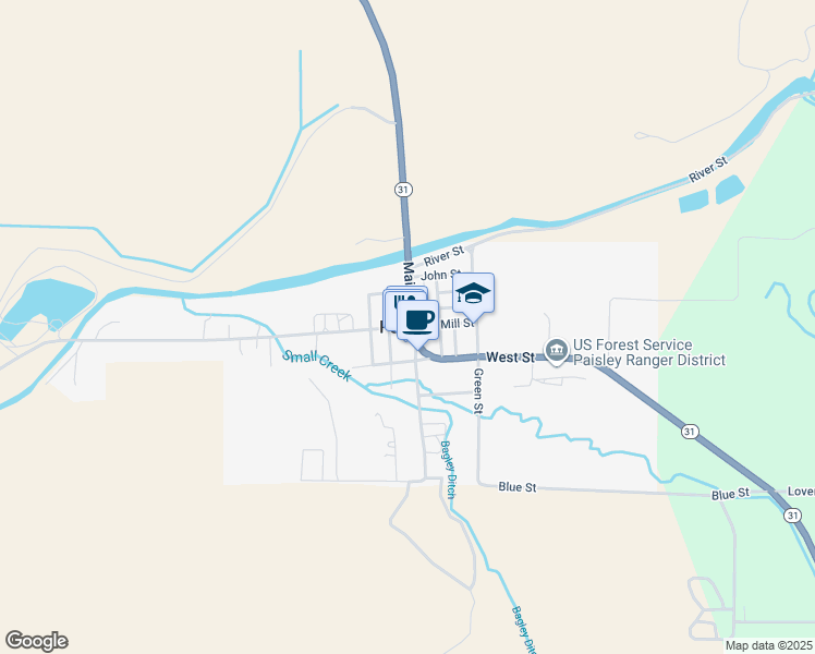 map of restaurants, bars, coffee shops, grocery stores, and more near in Paisley