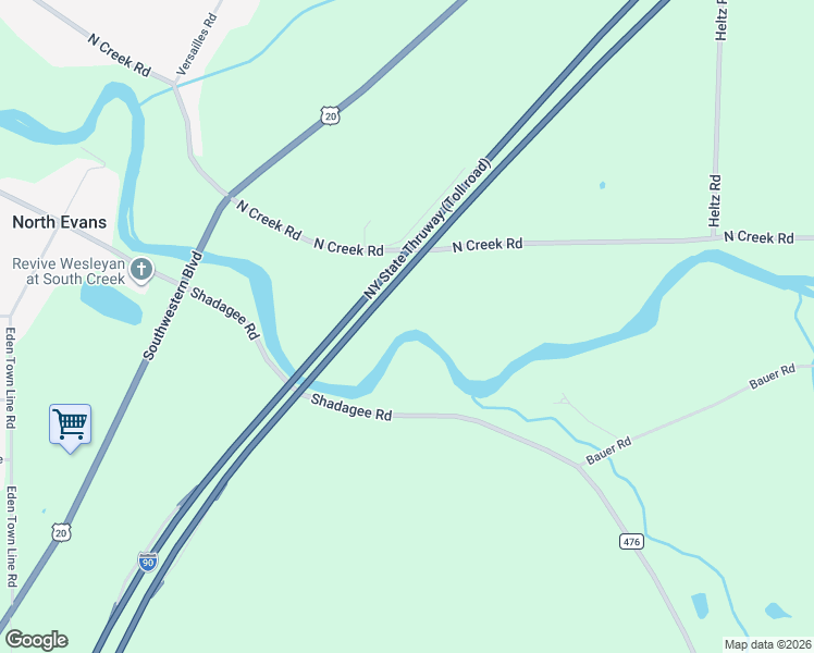 map of restaurants, bars, coffee shops, grocery stores, and more near 2175 North Creek Road in Lake View