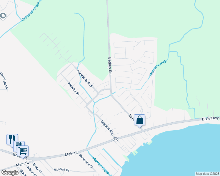 map of restaurants, bars, coffee shops, grocery stores, and more near 10429 Le Grande Boulevard in St. Clair County