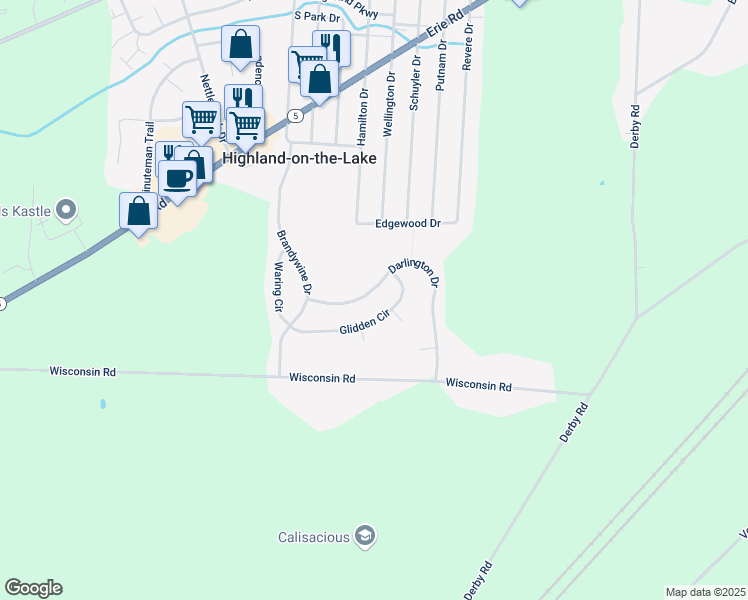 map of restaurants, bars, coffee shops, grocery stores, and more near 1407 Darlington Drive in Derby