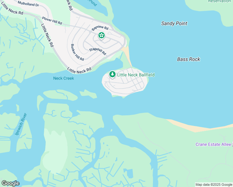 map of restaurants, bars, coffee shops, grocery stores, and more near 50 River Road in Ipswich