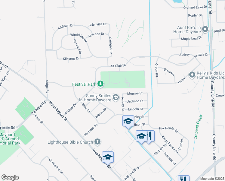 map of restaurants, bars, coffee shops, grocery stores, and more near 35535 Brooke Court in New Baltimore