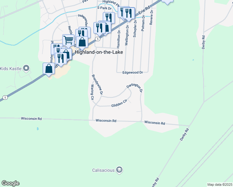 map of restaurants, bars, coffee shops, grocery stores, and more near 1407 Darlington Drive in Derby