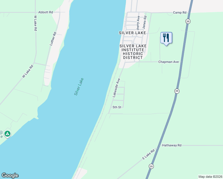 map of restaurants, bars, coffee shops, grocery stores, and more near 4050(47) Lakeside Avenue in Perry