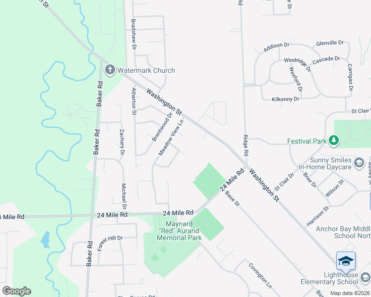 map of restaurants, bars, coffee shops, grocery stores, and more near 53540 Grace Drive in New Baltimore