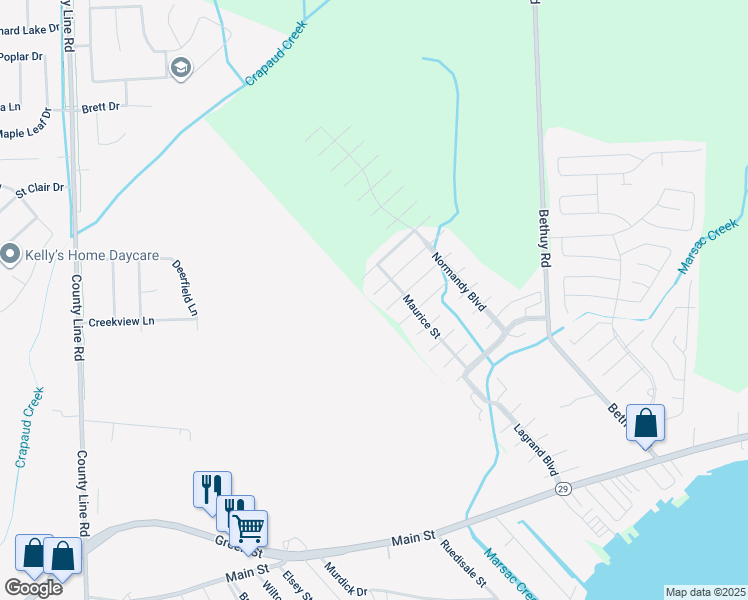 map of restaurants, bars, coffee shops, grocery stores, and more near 11565 Noel Court West in St. Clair County