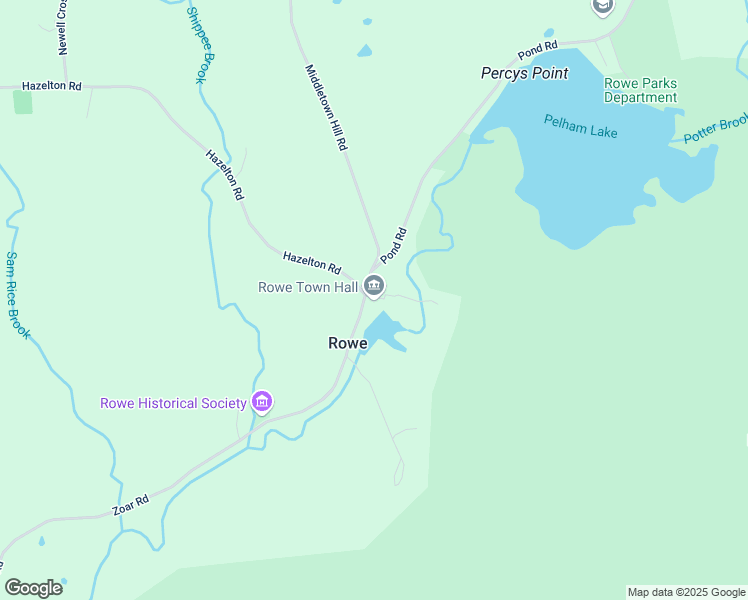 map of restaurants, bars, coffee shops, grocery stores, and more near 321 Zoar Road in Rowe