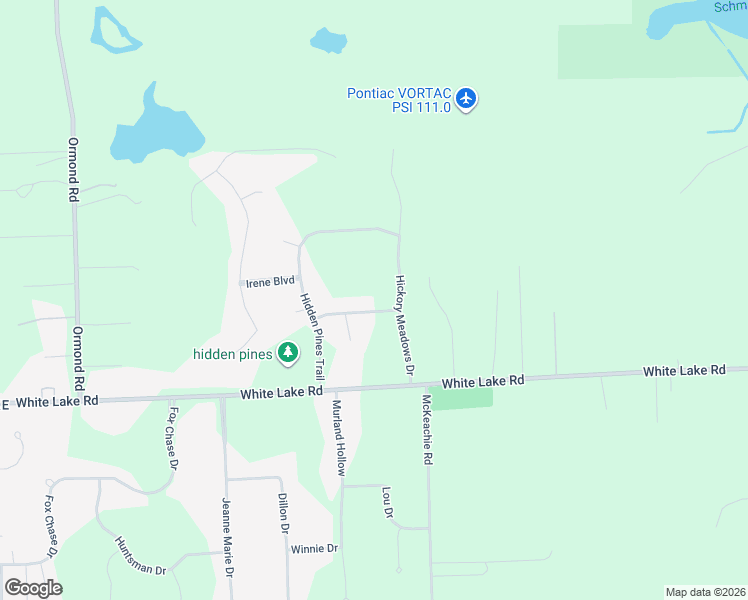 map of restaurants, bars, coffee shops, grocery stores, and more near 5770 Hidden Pines Court in White Lake charter Township