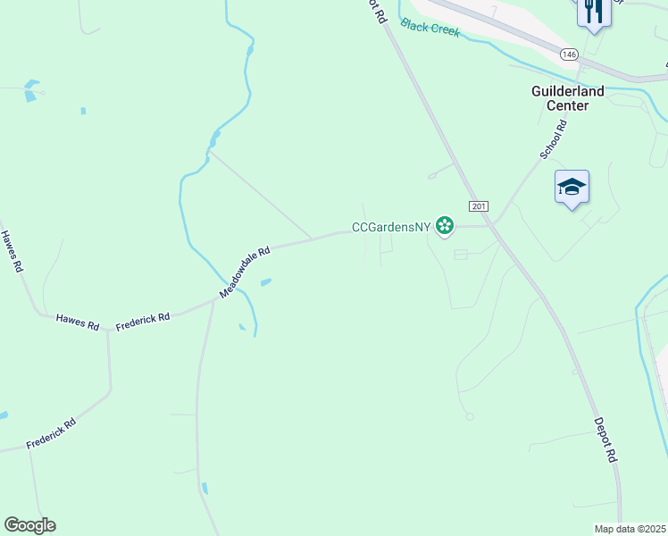 map of restaurants, bars, coffee shops, grocery stores, and more near 1132 Meadowdale Road in Altamont