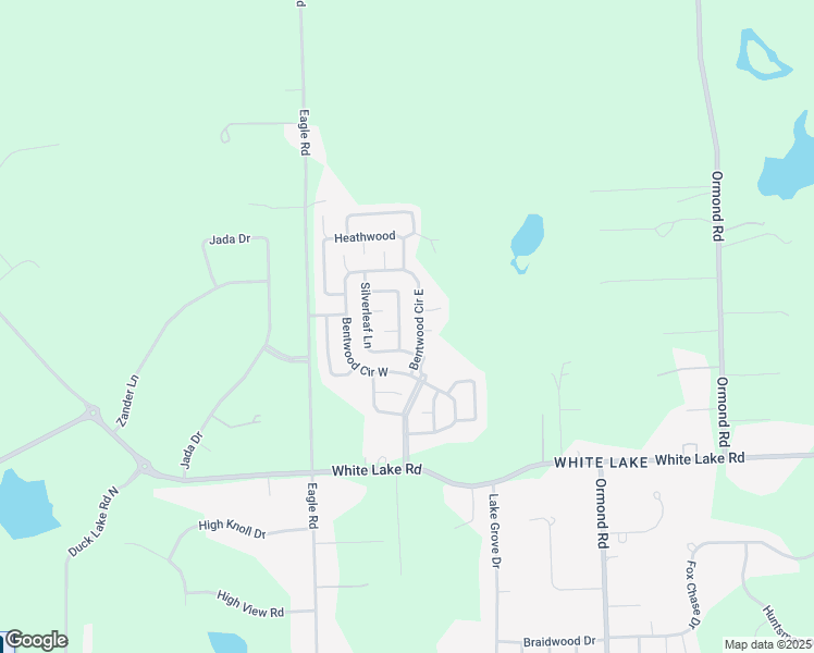map of restaurants, bars, coffee shops, grocery stores, and more near 3628 Bentwood Circle West in White Lake charter Township