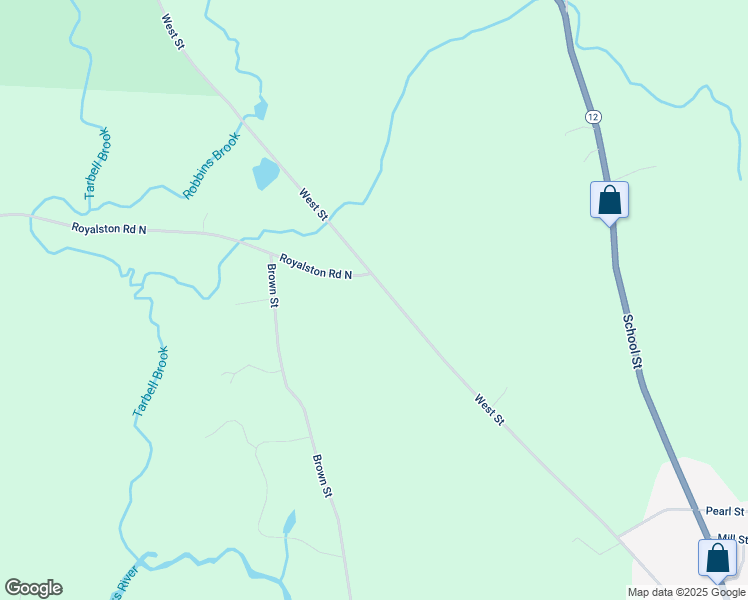 map of restaurants, bars, coffee shops, grocery stores, and more near 294 West Street in Winchendon